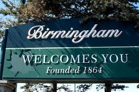 Birmingham, Michigan city sign