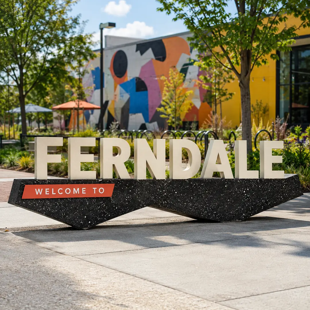 Ferndale, Michigan city sign