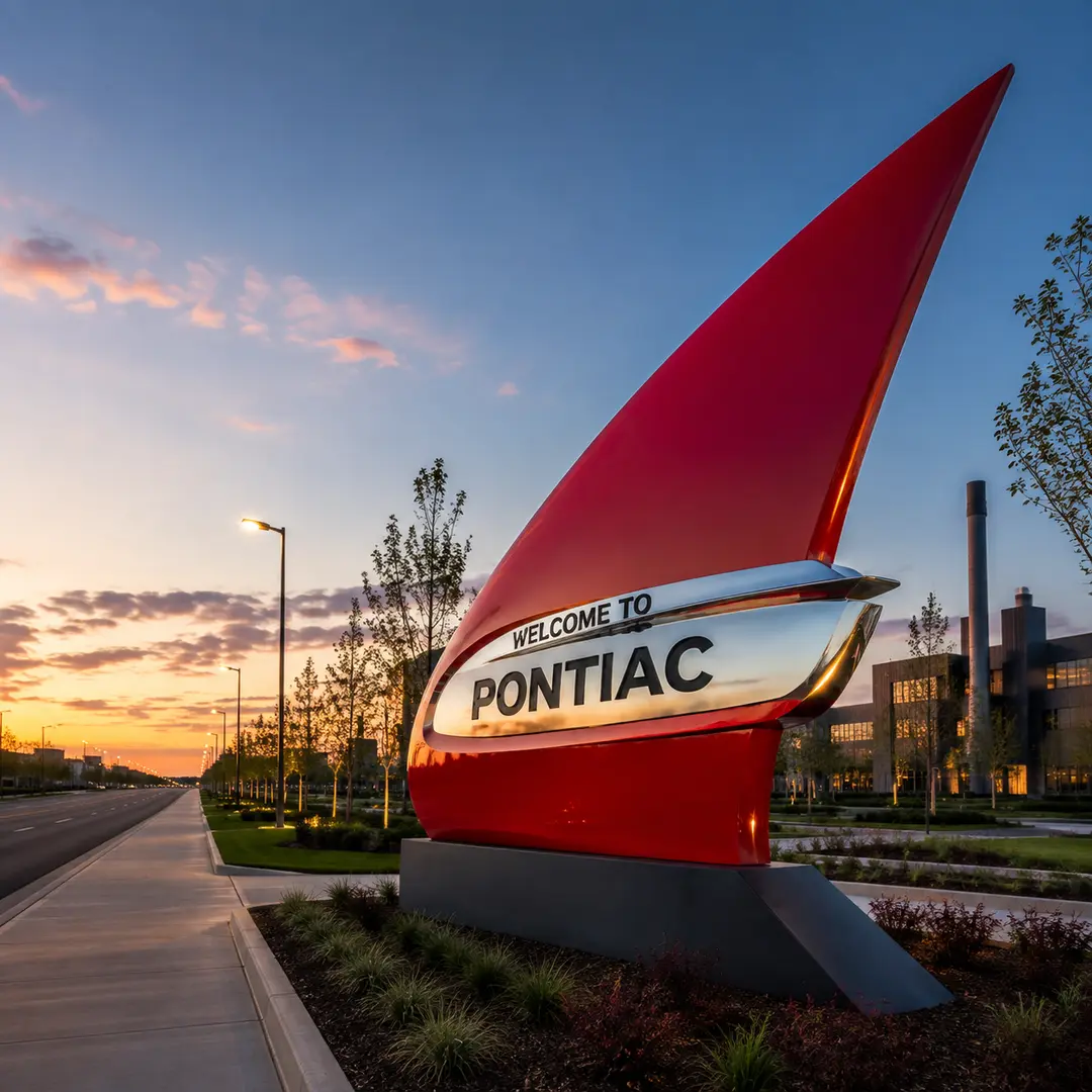 Pontiac, Michigan city sign