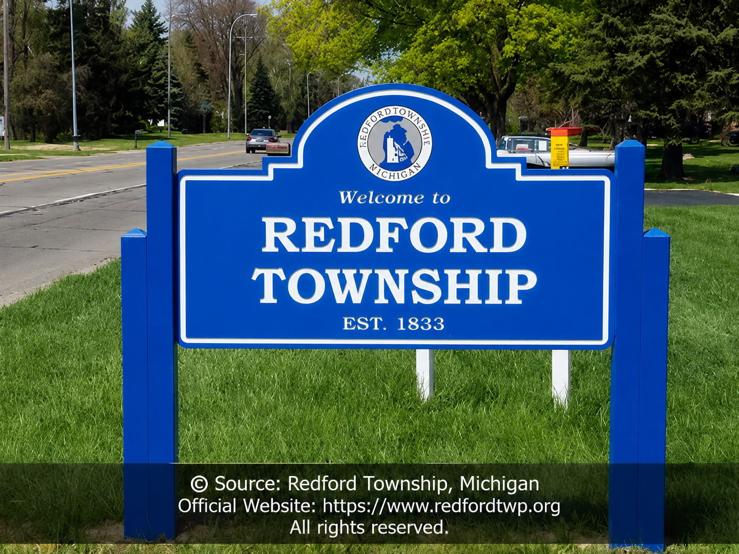 Welcome to Redford, Michigan city sign